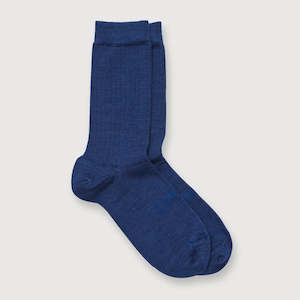 Lamington Socks: Merino Wool Crew Socks | Woman | Denim