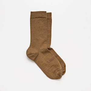 Lamington Socks: Merino Wool Crew Socks | Woman | Walnut