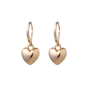 Rose Gold Puff Heart Earrings