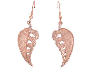 Whats New: Rose Gold Silver Fern Earrings