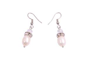 Pearl Swarovski Crystal Earrings