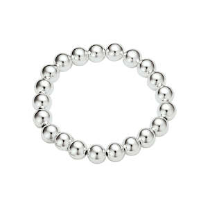 Silver Elasticated Ball Bracelet