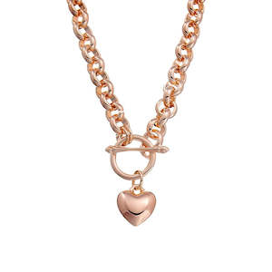 Whats New: Rose Gold Link Heart Necklace