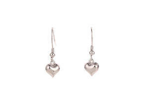 Dainty Sterling Silver Heart Earrings