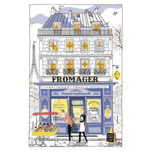 The Little French: Cheese Shop Tea Towel