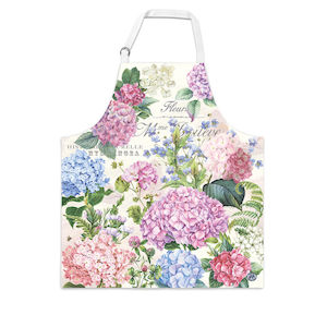 Michel Design Works Wild Hydrangea Apron PRE ORDER AVAIL END FEB