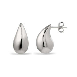 Sterling Silver Teardrop Stud Earrings