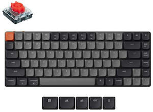 Keychron KEYC-K3X-H1, K3 Version 3, 75% layout, Low Profile Red Switch, White Ba…