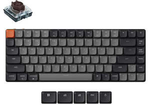 Keychron KEYC-K3X-A3, K3 Version 3, 75% layout, Low Profile Brown Switch, White …