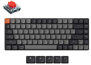 Keychron KEYC-K3X-A1, K3 Version 3, 75% layout, Low Profile Red Switch, White Ba…