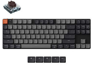 Keychron K1X-H3, K1 Version 6, 80% layout, Low Profile Brown Switch,  Black, Hot…