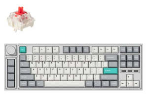 Keychron KEYC-L3-X1, 80% layout, Gateron Jupiter Red Switch,  Space Silver,  QMK…