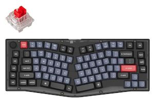 Keychron V10-C1, 75% Layout, Red Switch, RGB Backlight, Black, Hot Swap, QMK, Me…