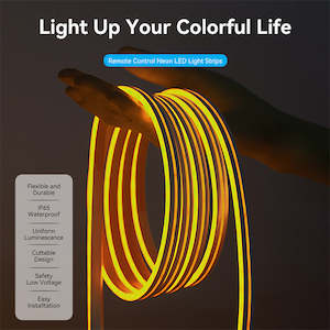 Led Lighting: Vention Silicone Neon LED Strip Lights with IR Remote and USB 5V Power Supply 2M