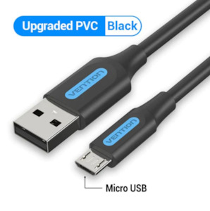 Vention USB 2.0 A Male to Micro-B Male 3A Cable 2M Black