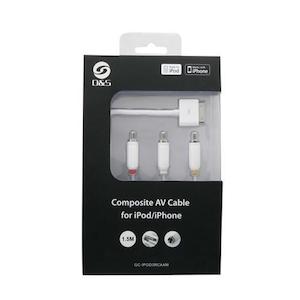 Audio/Video Cable with USB for iPod / iPhone / iPad 1.5m