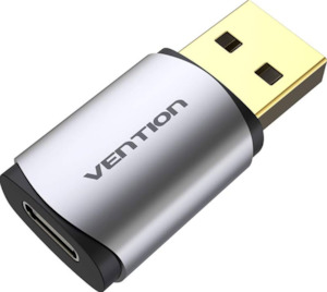 Mobile Device Cables: Vention USB to Type-C Sound Card Gray Metal Type