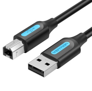 Mobile Device Cables: Vention USB 2.0 A Male to B Male Cable 2M Black PVC Type