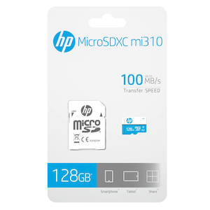 Storage Media: HP U1 High Speed MicroSD Card 128GB