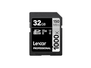 Storage Media: Lexar Professional 1000x SDHC/SDXC UHS-II 32CR