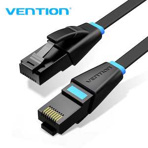 Network Cables: Vention Flat Cat.6 UTP Patch Cable 45M Black