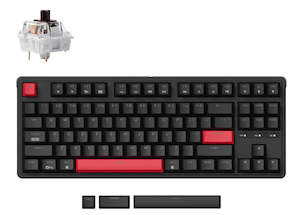 Keyboard: Keychron C3P-A3 , 75% layout, Keychron Mechanical Brown Switch, Red Backlight, Black, QMK/Via, Mechanical Wired Keyboard