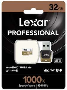 Lexar Professional 1000x microSDHC/SDXC UHS-II 32GCB