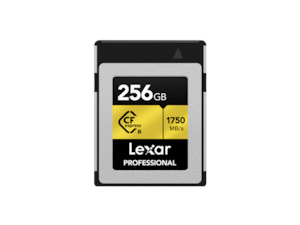 Memory Card: Lexar 256GB CFexpress Type B 1750MB/s read / 1000MB/s write*