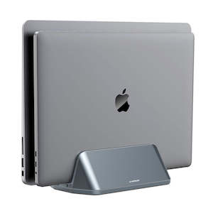 mbeat Stage S5 Adjustable Dual Bay Tablet, Laptop and MacBook Vertical Stand (Space Grey)