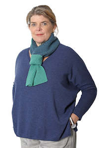 Cashmere Merino Pattern Neck Scarf 2 Buttons