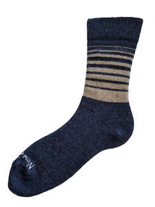 Merino Possum Fine Knit Stripe Sock