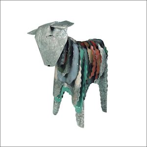 Corrugated iron lamb - Aotearoa.co.nz - a lamb from us