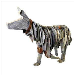 Corrugated iron dog - Aotearoa.co.nz - Pretty cool dog