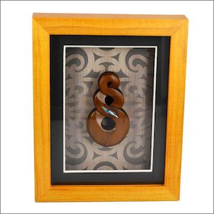 Framed Maori twist carving - Popular Maori gifts Aotearoa.co.nz