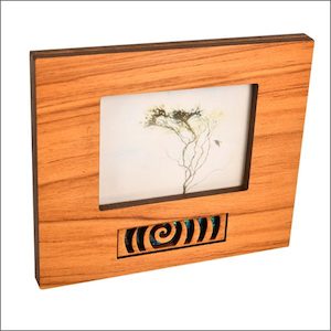 Rimu photo frame - With koru design Aotearoa.co.nz