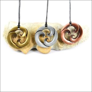 Products: Triple koru zinc pendants. - Aotearoa.co.nz - Beautiful design