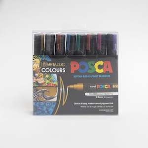 Posca PC-5M Metallic Pens Set of 8