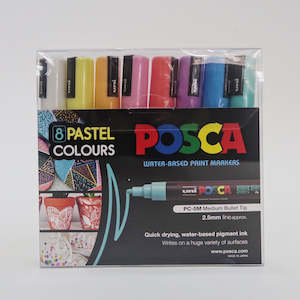 Artist supply: Posca PC-5M Soft Pastel Colours Set of 8