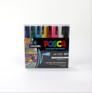 Posca PC-5M Bright Pens Set of 8