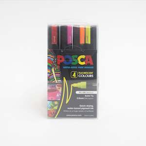 Artist supply: Posca PC-5M Fluro Pens Set of 4