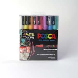 Artist supply: Posca PC-3M Fine Pastel Colours Pens Set of 8