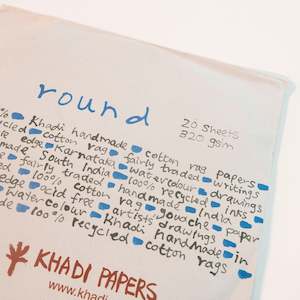 Artist supply: Khadi Indian Handmade Paper - Rounds