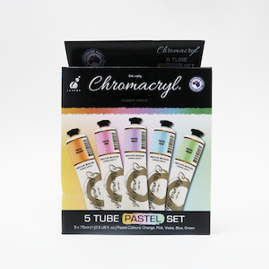 Chromacryl Pastel acrylic paint set of 5