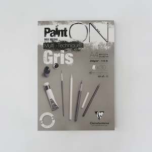 Clairefontaine PaintON Gris Glued Paper Pad 250gsm