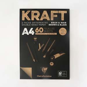 Artist supply: Clairefontaine Kraft Pad Brown & Black (60 Sheets)