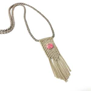 Rhodonite Tassel Necklace