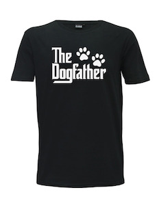 Mens Clothing: The Dogfather- Men's T-Shirt - Black