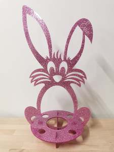 Bunny Shaped Easter Egg Holder - Glitter Acrylic