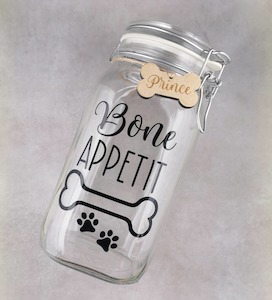 1.5L Dog Treat Fido Jar and Tag