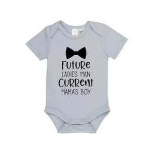 "Future Ladies Man, Current Mama's Boy" - Baby Onesie - Short Sleeve